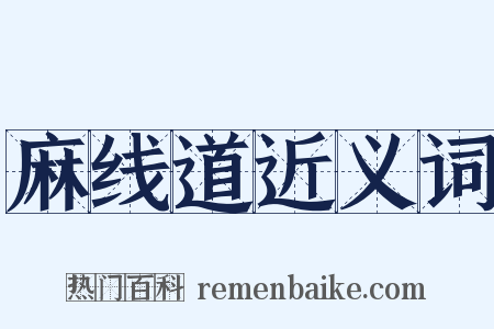 麻线道近义词是什么意思的图片